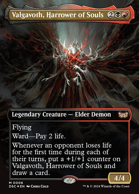 Valgavoth, Harrower of Souls (Borderless) - Commander: Duskmourn: House of Horror - M - 6