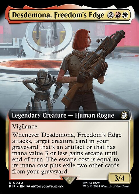 Desdemona, Freedom's Edge (Extended Art) (Surge Foil) - Universes Beyond: Fallout - R - 940