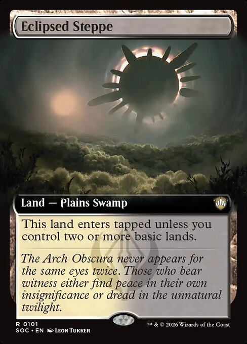 Eclipsed Steppe (Extended Art) - Commander: Secrets of Strixhaven - R - 101