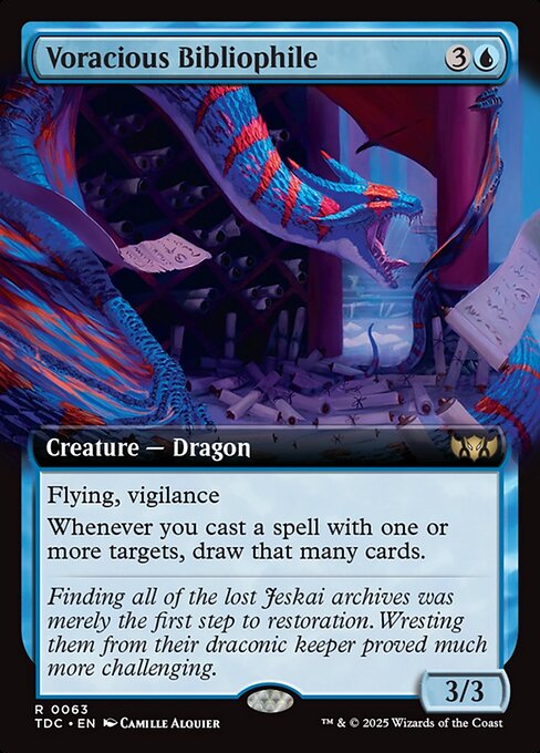 Voracious Bibliophile (Extended Art) - Commander: Tarkir: Dragonstorm - R - 63