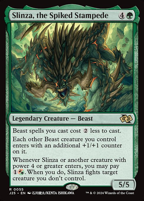 Slinza, the Spiked Stampede (Anime) - Foundations Jumpstart - R - 55