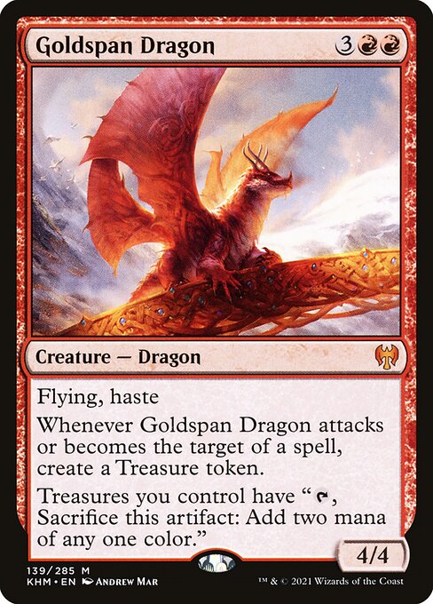 Goldspan Dragon - Kaldheim - M - 139