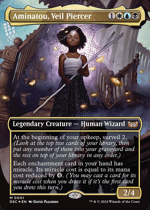 Aminatou, Veil Piercer (Borderless) - Commander: Duskmourn: House of Horror - M - 1