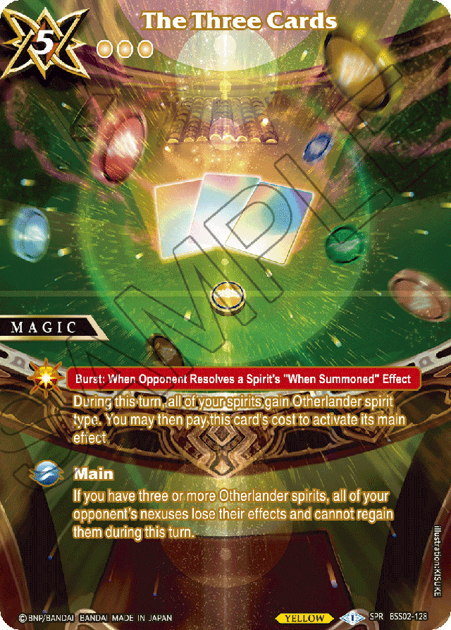 The Three Cards (SPR) - False Gods - Special Rare - BSS02-128