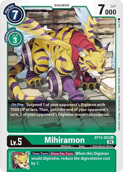 Mihiramon - Versus Royal Knight Booster - Uncommon - BT13-053 U