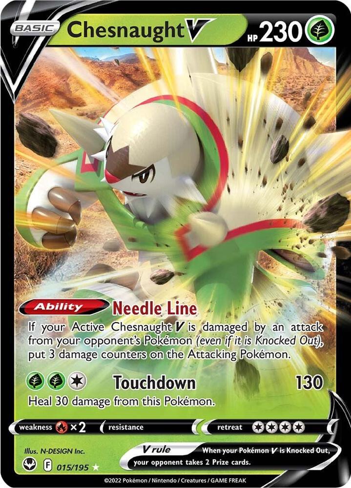 Chesnaught V - SWSH12: Silver Tempest - Ultra Rare - 015/195