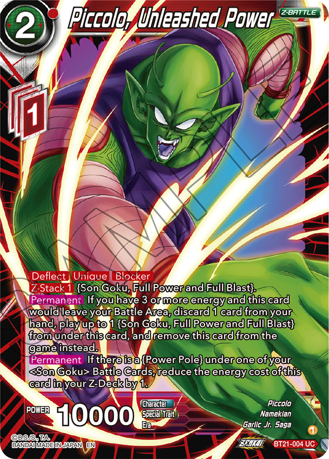 Piccolo, Unleashed Power - Wild Resurgence - Uncommon - BT21-004