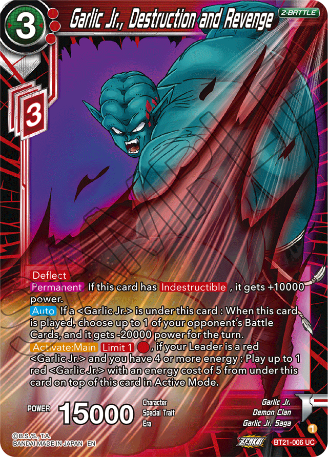 Garlic Jr., Destruction and Revenge - Wild Resurgence - Uncommon - BT21-006