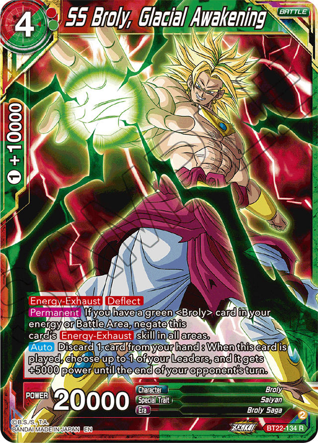 SS Broly, Glacial Awakening - Critical Blow - Rare - BT22-134