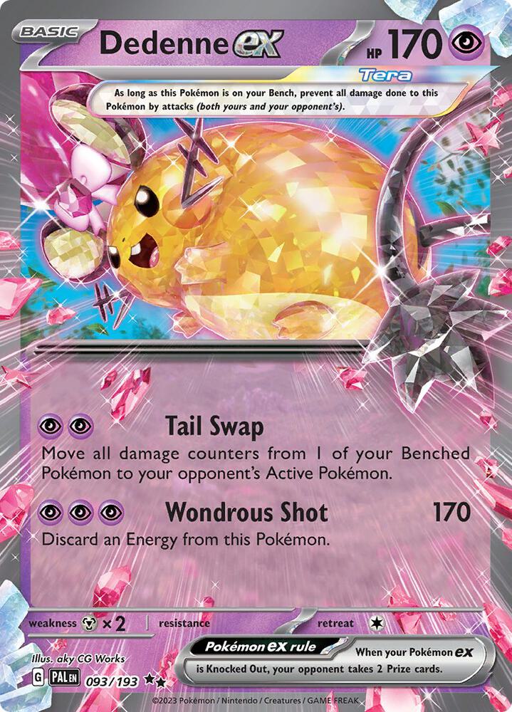 Dedenne ex - 093/193 - SV02: Paldea Evolved - Double Rare - 093/193