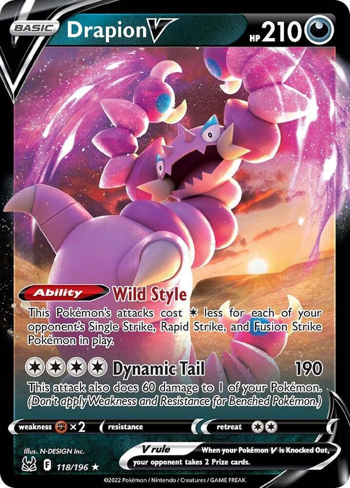 Drapion V - SWSH11: Lost Origin - Ultra Rare - 118/196
