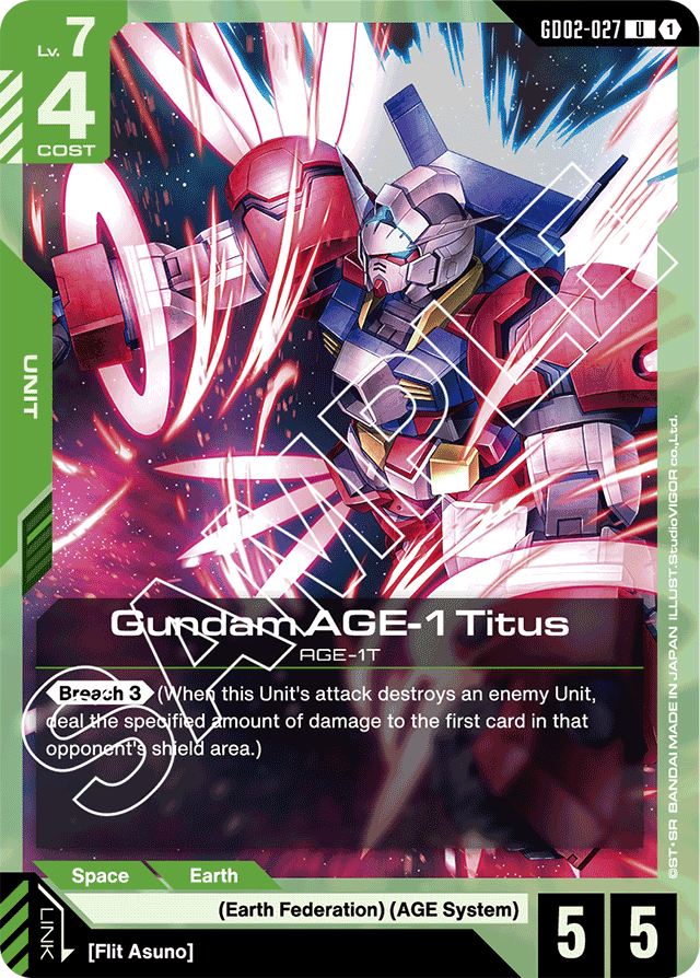 Gundam AGE-1 Titus (GD02-027) - Dual Impact - Uncommon - GD02-027