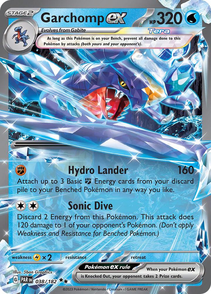 Garchomp ex - 038/182 - SV04: Paradox Rift - Double Rare - 038/182