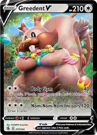 Greedent V - SWSH08: Fusion Strike - Ultra Rare - 217/264
