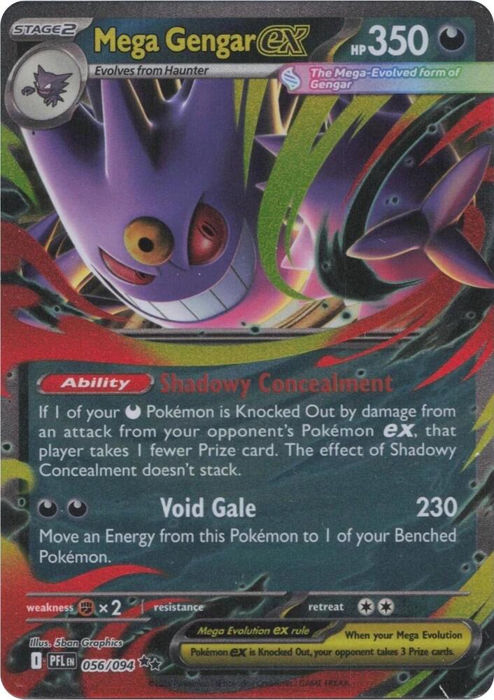 Mega Gengar ex - ME02: Phantasmal Flames - Double Rare - 056/094