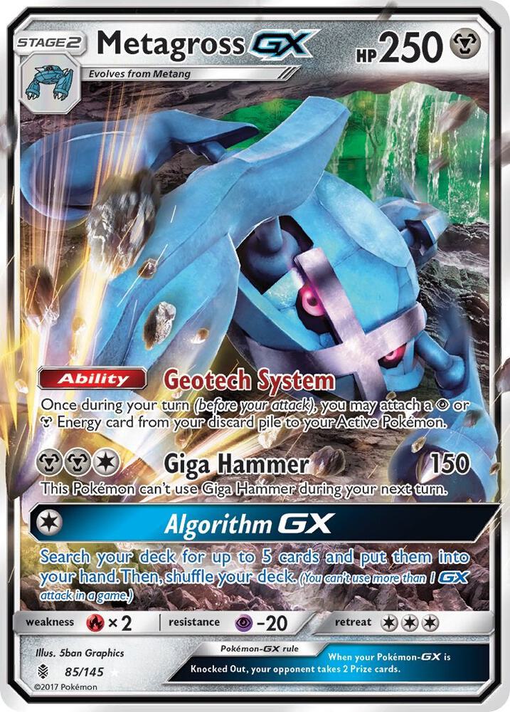 Metagross GX - SM - Guardians Rising - Ultra Rare - 85/145