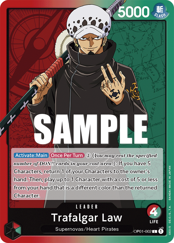 Trafalgar Law (002) - Romance Dawn - L - OP01-002