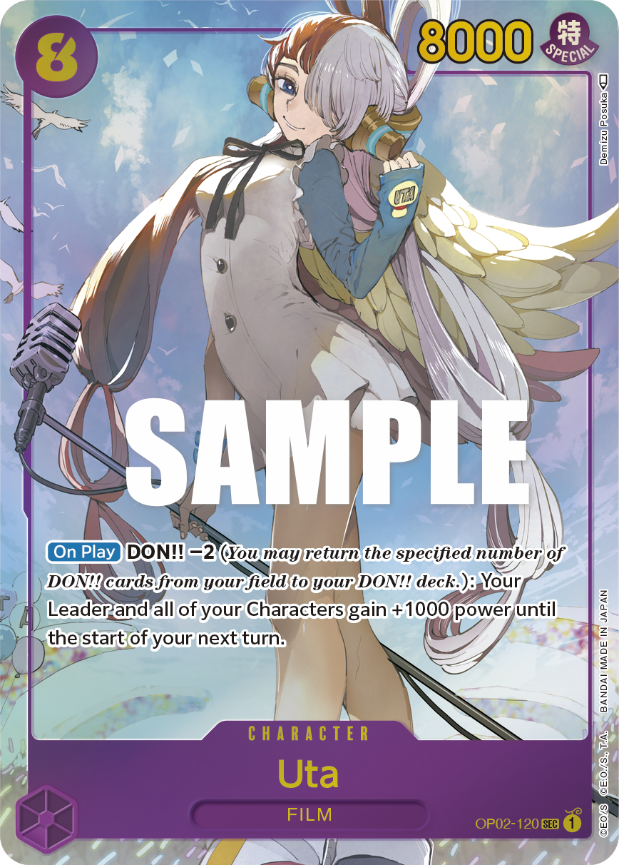 Uta (Alternate Art) - Paramount War - SEC - OP02-120