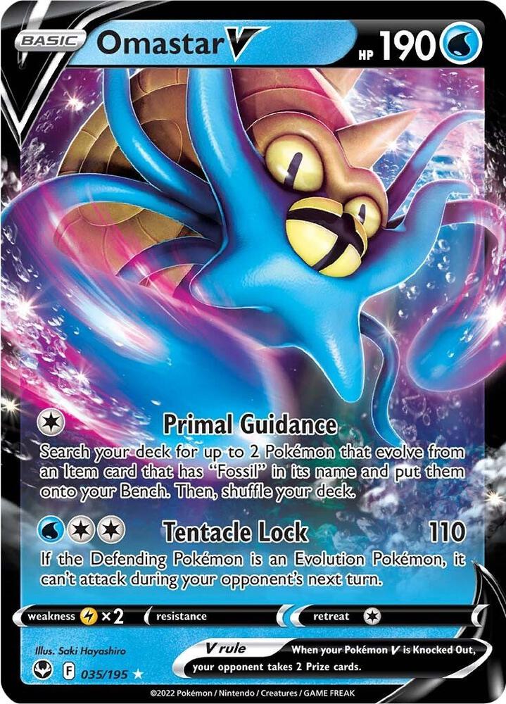 Omastar V - SWSH12: Silver Tempest - Ultra Rare - 035/195