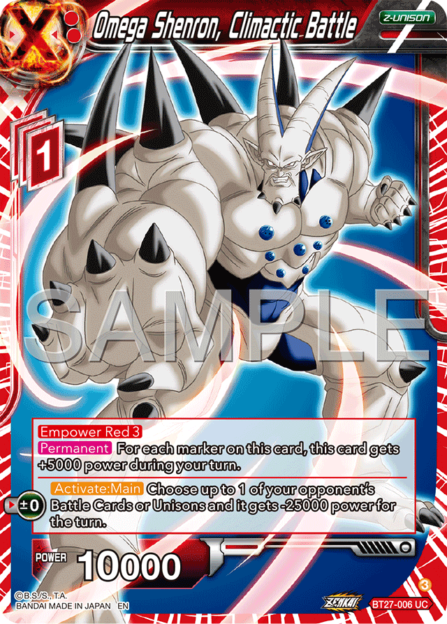 Omega Shenron, Climactic Battle - History of Z - Uncommon - BT27-006