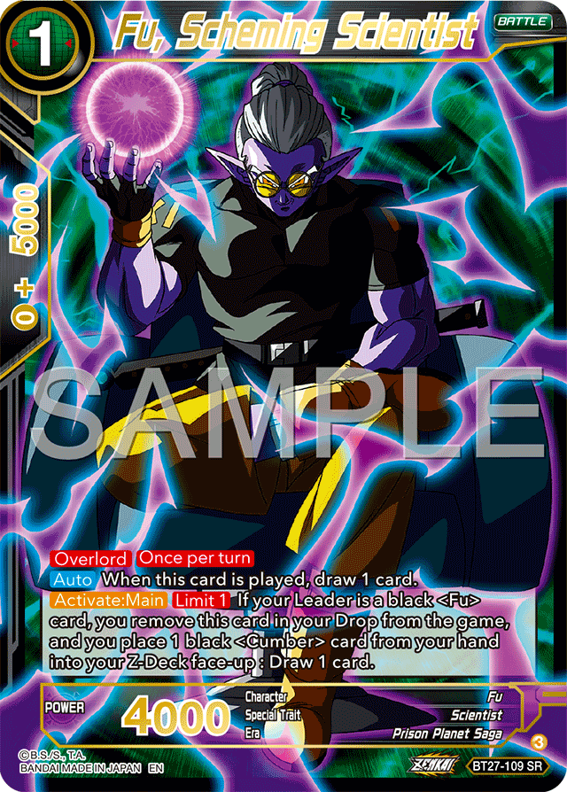 Fu, Scheming Scientist - History of Z - Super Rare - BT27-109