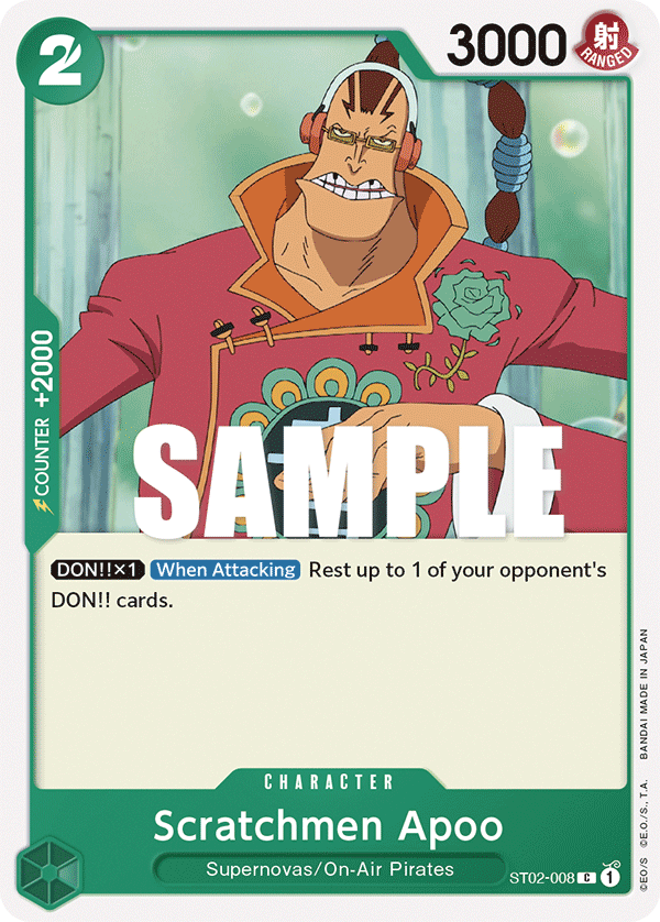 Scratchmen Apoo - Starter Deck 2: Worst Generation - C - ST02-008