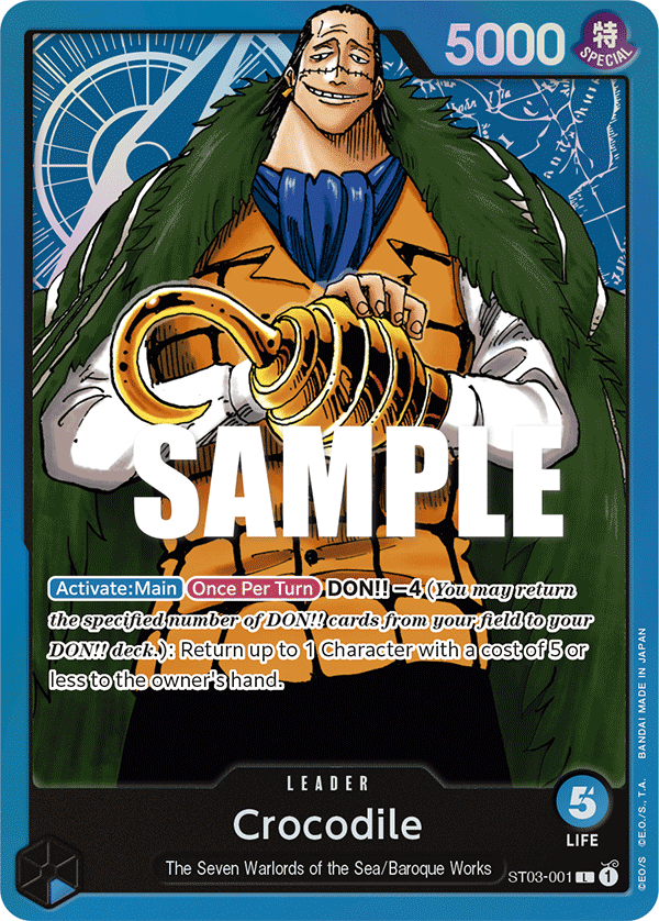 Crocodile (001) - Starter Deck 3: The Seven Warlords of The Sea - L - ST03-001