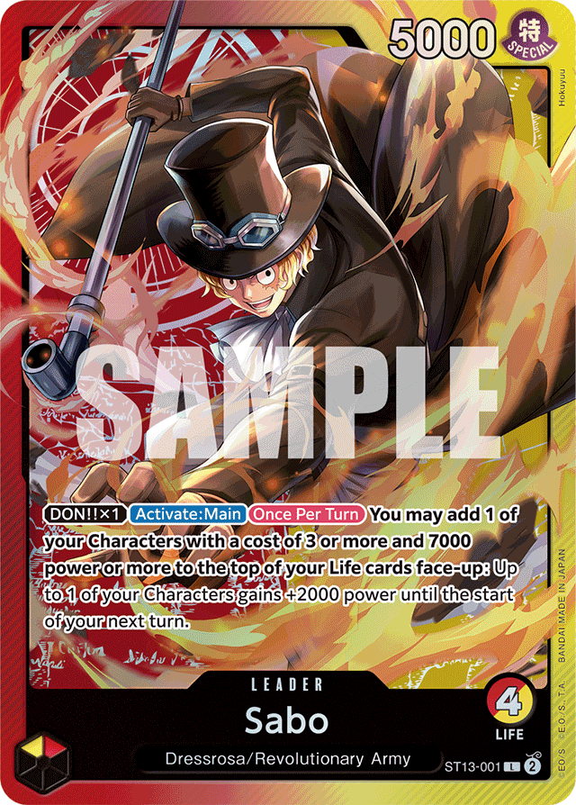 Sabo (001) - Ultra Deck: The Three Brothers - L - ST13-001