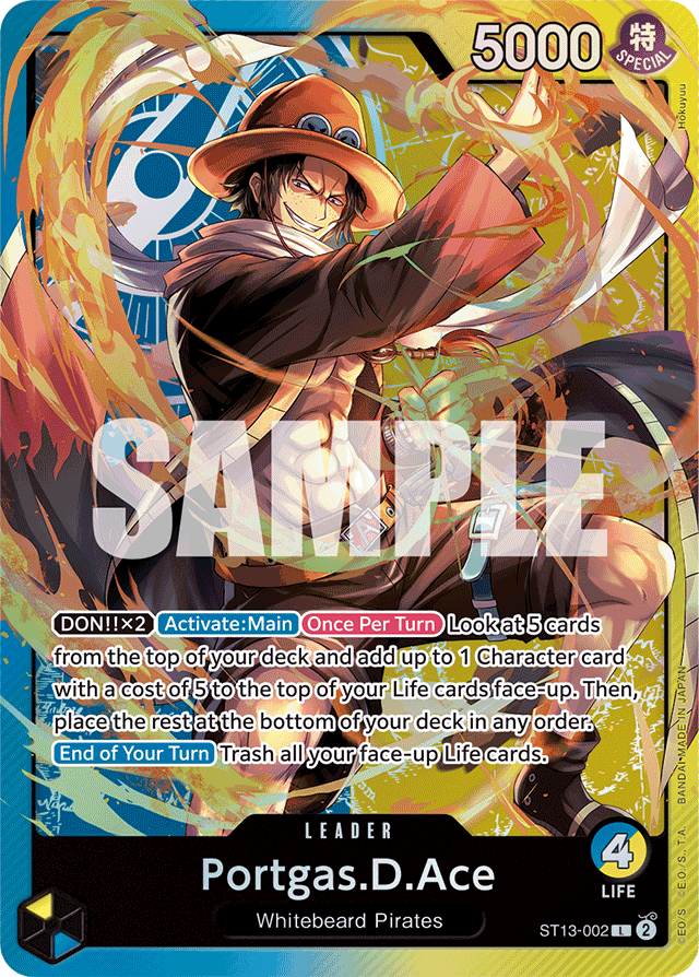 Portgas.D.Ace (002) - Ultra Deck: The Three Brothers - L - ST13-002