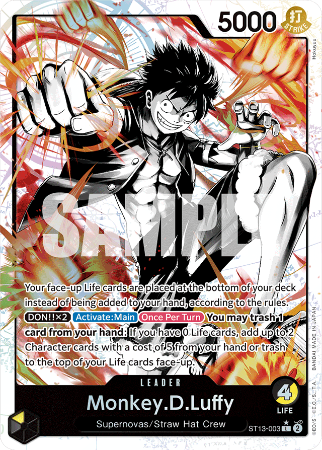 Monkey.D.Luffy (003) (Parallel) - Ultra Deck: The Three Brothers - L - ST13-003