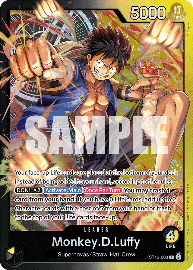 Monkey.D.Luffy (003) - Ultra Deck: The Three Brothers - L - ST13-003