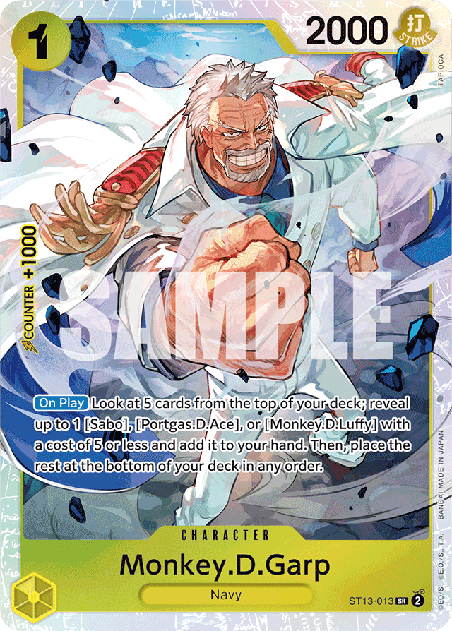 Monkey.D.Garp - Ultra Deck: The Three Brothers - SR - ST13-013