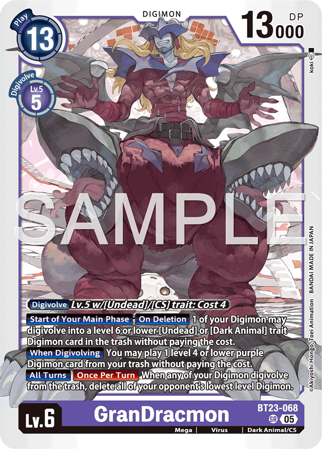 GranDracmon - Hackers' Slumber - Super Rare - BT23-068 SR