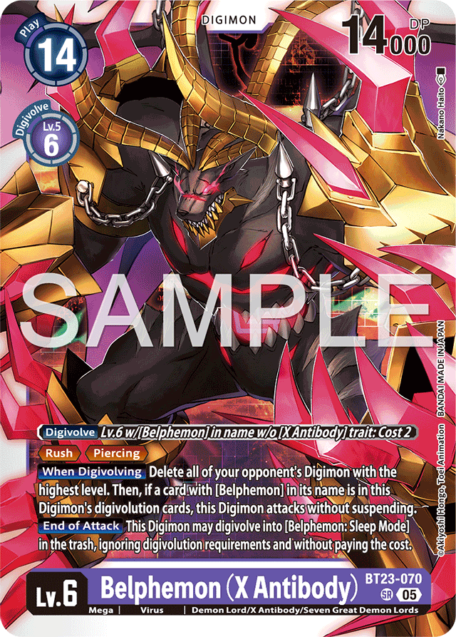 Belphemon (X Antibody) - Hackers' Slumber - Super Rare - BT23-070 SR