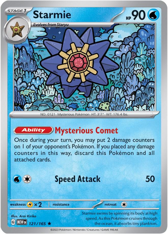 Starmie - SV: Scarlet & Violet 151 - Rare - 121/165