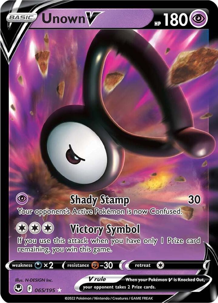 Unown V - SWSH12: Silver Tempest - Ultra Rare - 065/195