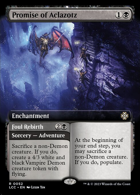 Promise of Aclazotz (Extended Art) - Commander: The Lost Caverns of Ixalan - R - 52