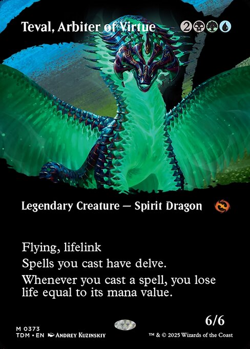 Teval, Arbiter of Virtue (Borderless) - Tarkir: Dragonstorm - M - 373
