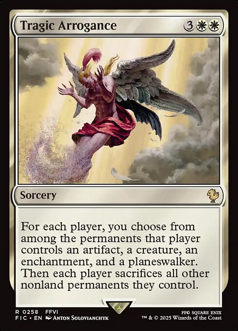 Tragic Arrogance (Surge Foil) - Commander: FINAL FANTASY - R - 258
