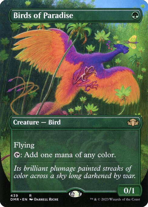 Birds of Paradise (Borderless) - Dominaria Remastered - R - 439