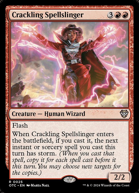 Crackling Spellslinger - Commander: Outlaws of Thunder Junction - R - 25