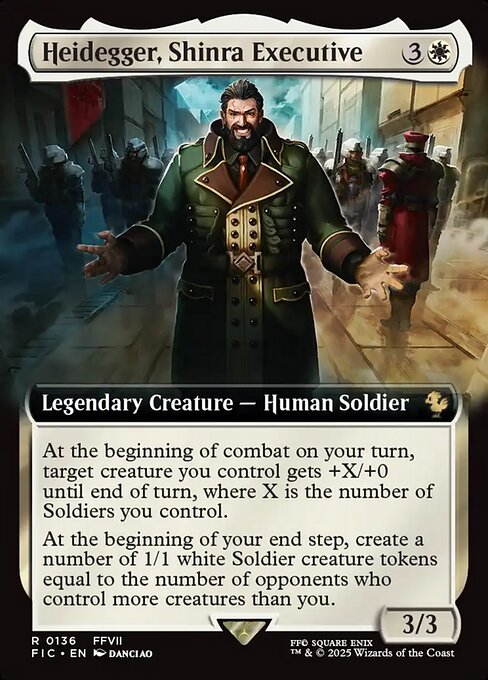 Heidegger, Shinra Executive (Extended Art) - Commander: FINAL FANTASY - R - 136