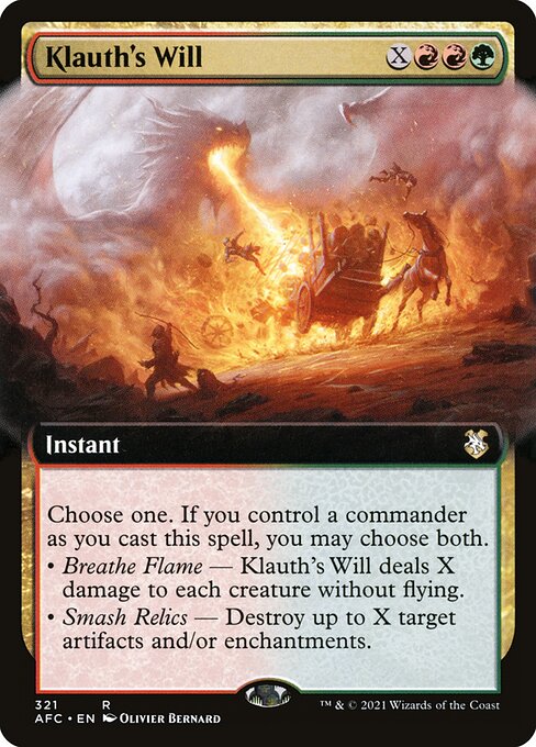Klauth's Will (Extended Art) - Commander: Adventures in the Forgotten Realms - R - 321