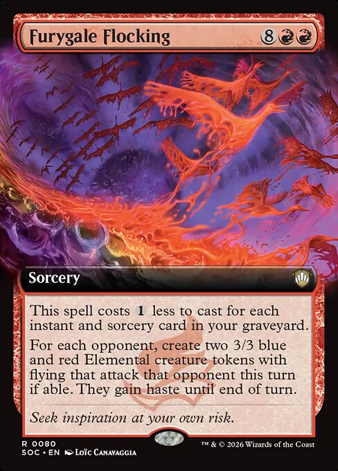 Furygale Flocking (Extended Art) - Commander: Secrets of Strixhaven - R - 80