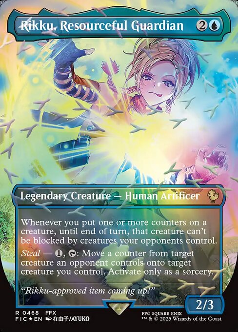 Rikku, Resourceful Guardian (Borderless) (Chocobo Track Foil) - Commander: FINAL FANTASY - R - 468