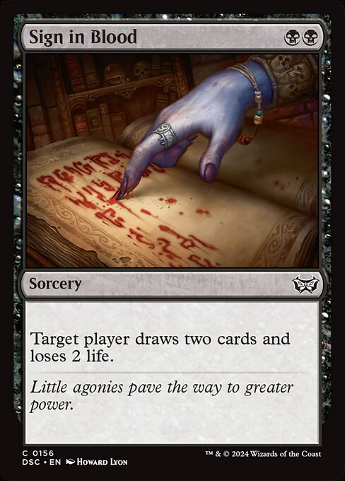 Sign in Blood - Commander: Duskmourn: House of Horror - C - 156