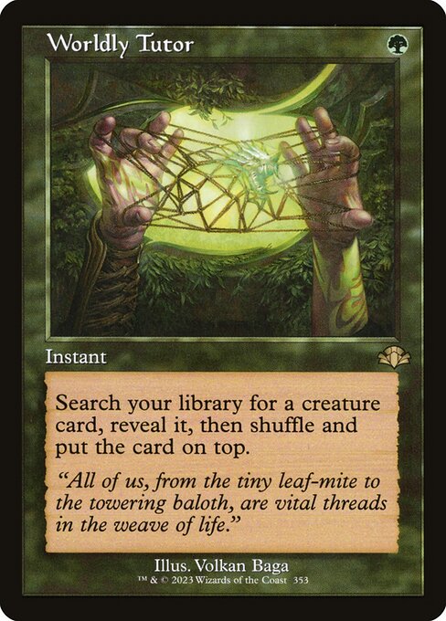Worldly Tutor (Retro Frame) - Dominaria Remastered - R - 353