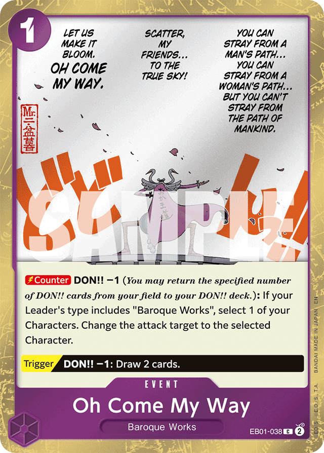 Oh Come My Way (Pirate Foil) - Premium Booster -The Best- Vol. 2 - C - EB01-038