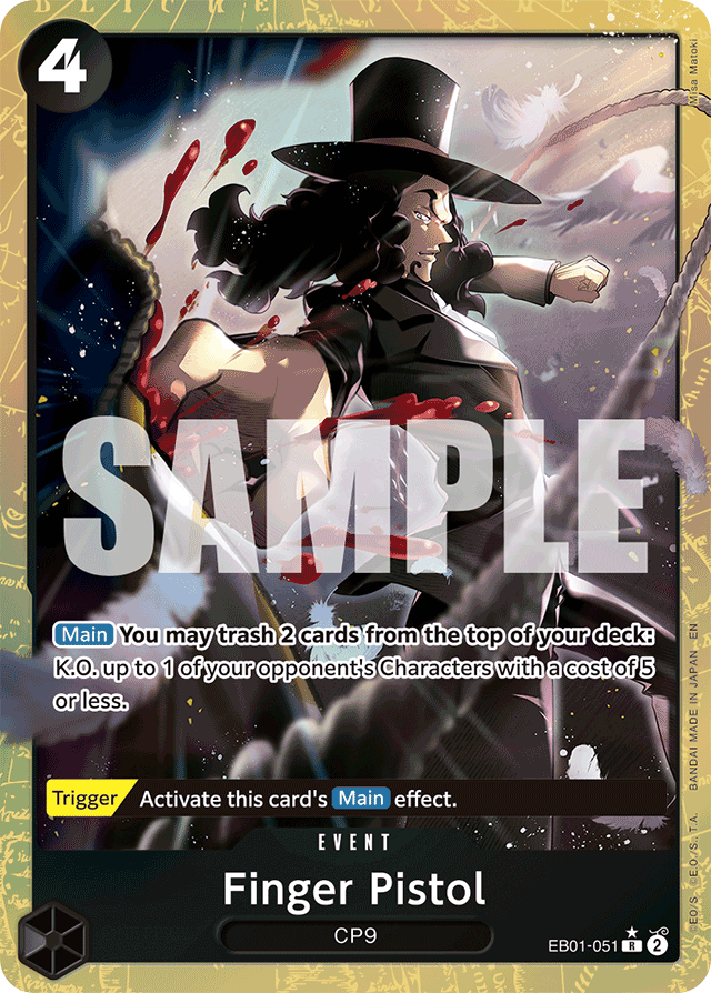 Finger Pistol (Alternate Art) - Premium Booster -The Best- Vol. 2 - R - EB01-051