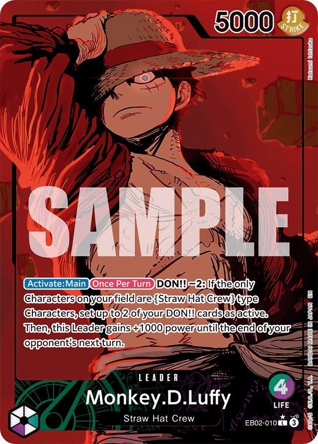 Monkey.D.Luffy (010) (Alternate Art) - Extra Booster: Anime 25th Collection - L - EB02-010